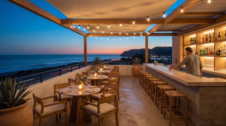 The rooftop bar — conceptual rendering